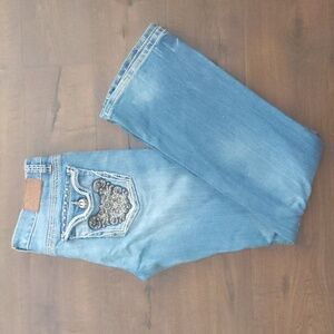 Y2K Adiktd Bootcut Embellished Jeans. Size 6